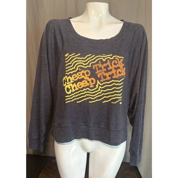 Chaser NWT Anthropologie Cheap Trick Blue Long Sleeve Women’s Size Small - Picture 1 of 11